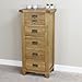Cheshire Oak 5 Drawer Tallboy Chest