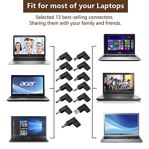 TAIFU 65W Universal LED Netzteil AC 240V 50/60Hz 15V 16V 18,5V 19V 19,5V 20V für viele Notebook ZB. Acer,Dell,Fujitsu Siemens,LG,IBM,LENOVO,Toshiba,Medion,HP,Compaq,Delta,ASUS,inclusive St ADP-65JH AB CB ADP-65JH BB SADP-65KB FSP065-ASC, eMachines E630 E720 E725 G625;Aspire One ZG5 PA-1650-02; CPA09-004A AD-6019 AD-9019 AD-9019S; Sony Vaio VGP-AC19V39; IdeaPad U300 U300e U460 U460s ADP-65KH B ADP-65XB A B CPA-A065 Essential B470 B570 G470 G570 G575 G770;510 530 550 PC530 6720s 615+13 Steckers - 3