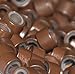 200PCS Silicone Lined Micro Rings/Beads for Hair Extensions Colour: Light Brown | Size: 5mm