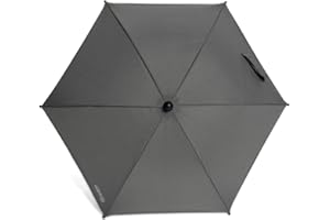 Mamas & Papas Universal Parasol, UPF 50+ Fabric, Easy Fit Clamp and Adjustable, Flexible Arm for Pram/Pushchair/Buggy, Grey Mist