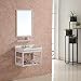 Produktbild Badmöbel Set Cube Gäste WC Set Gästebad Badezimmer Unterschrank Waschtischunterschrank Waschbecken Wandspiegel Wasserhahn Waschtisch Siphon T4