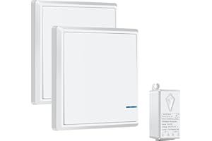 Funkschalter 230V, NineLeaf Lichtschalter Funk mit Fernbedienung, Funklichtschalter, IP66 Wasserdicht Schalter für,Max Geeignet Für 1000W Lampe(1 kleiner Funkempfänger, 2 Schalter)