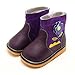Freycoo Girls Squeaky Boots Real Leather Infant Baby Toddler Flower Purple UK 5 / EU 21