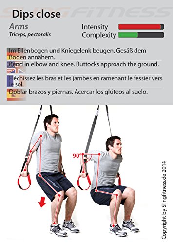 Sling Trainer Trainingskarten 54 Übungen, Premium Sling Training Kartenspiel, Suspension Trainer Übungen Trainingsplan Workout Karten - 2