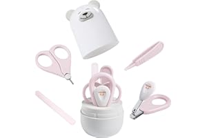 PAPABEAR Baby-Nagelknipser-Set mit niedlichem Etui, Fingernagel- und Zehennagelfeilenset für die Maniküre und Pediküre von Neugeborenen, Geschenk für die neue Mutter