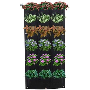 FGASAD Vertikaler Garten Pflanzsack 18 Taschen Wand hängend Blumentopf