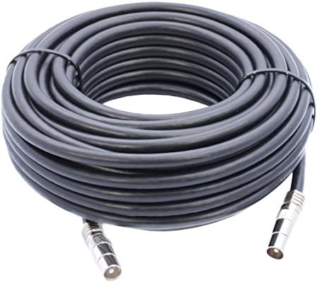 Smedz 5 m TV Aerial Cable Extension Kit with Premium Fitted Compression IEC Male to Male Connectors - Black