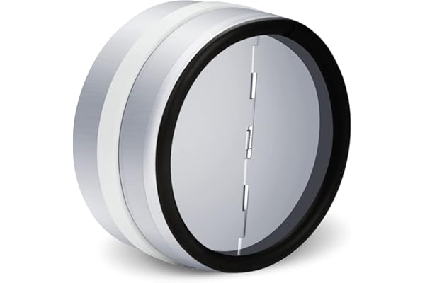 WeCooper Vanne de retrait DN150 mm, hotte en acier galvanisé avec joints en caoutchouc en aluminium