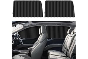 ZATOOTO Side Window Sunshades Car Curtains, Baby Blue Sun Shade (2 Pack) Magnetic Protects Your Baby And Older From The Sun 29.1"*18.8" magnet black