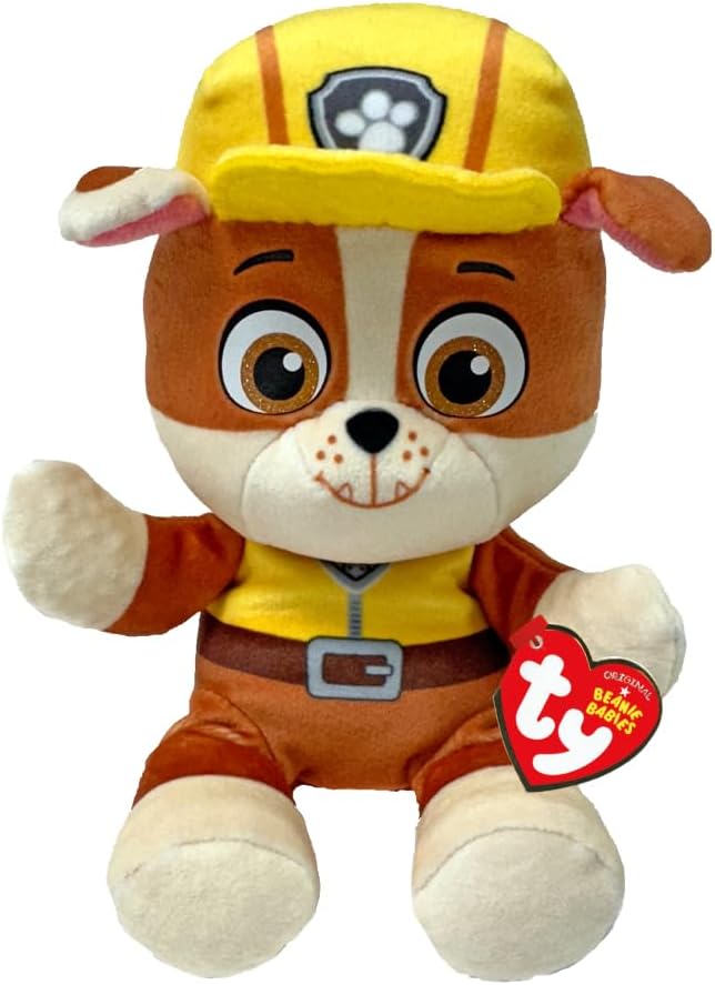 TY Rubble Paw Patrol çocuklar için yumuşak pelüş oyuncak, pelüş oyuncak, koleksiyon parçası, Beanie Babies serisi, standart