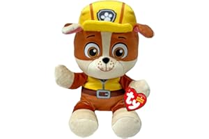 Ty - Colección Paw Patrol, Rubble, Todos los héroes del Equipo de los Cachorros en versión Floppy, Suave Peluche para coleccionar, Idea de Regalo para Grandes y pequeños - 20 cm - T44020