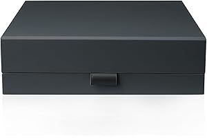 Thepaperbagstore Boîte cadeau magnétique de luxe pour mariage, mariage, fête prénatale (Black - Small-140x120x50mm)