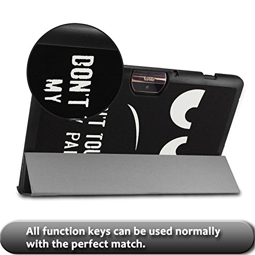 Acer Iconia One 10 B3-A30/A3-A40 Hülle, Infiland Ultra Dünn Tri-Fold Muschel PU Leder Ultra Schlank Superleicht Ständer Shell Cover Schutzhülle Etui Tasche für Acer Iconia Tab 10 (A3-A40) 25,6 cm (10,1 Zoll Full HD) Tablet-PC/ Acer Iconia One 10 (B3-A30) 25,7 cm (10,1 Zoll HD) Tablet-PC(Große Augen) - 7