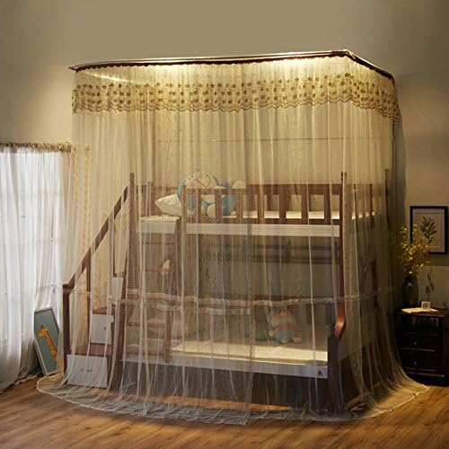 Child carriage bed netting curtains,Retractable mosquito net Multi-function telescopic fishing rod nets insect protection repellent shield for home &amp; travel folding keeps away insects &amp; flies-F 150x260cm(59x102inch)