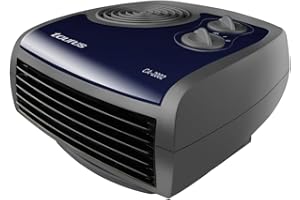 Taurus CA2002 - Radiateur soufflant 2000W, Thermoventilateur, 3 positions froid/Chaud, Surface jusqu'à 24m2, Thermostat réglable, Range cordon, Bleu foncé