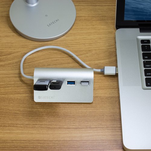 Satechi USB 3.0 Premium Aluminium Hub mit 4 Anschlüssen für iMac, MacBook Air, MacBook Pro, MacBook, MacMini, PCs und Laptops V.1 - 7