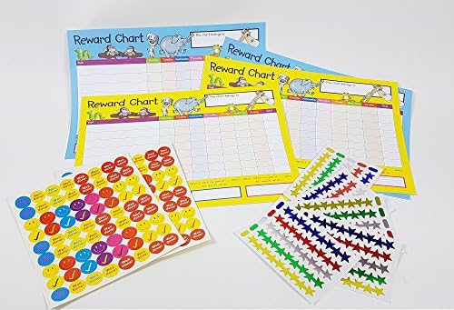 Childrens Reward Chart Bundle - With over 250 Star Stickers and 140 Reward Sticker Pack