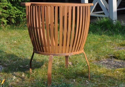 RIESEN Feuerkorb Globus Sehr stabil , SCHWER Feuerschale Rost - 6