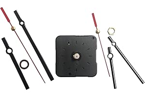 vidoelettronica Meccanismo Orologio al Quarzo Silenzioso con 2 Coppie di Lancette 8''/13'' – Movimento Preciso, Facile da Installare per Orologi Fai-da-Te