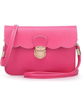 Culater® neu Frauen Retro Mini Kunstleder bonbonfarbenen Schultertasche Handtasche