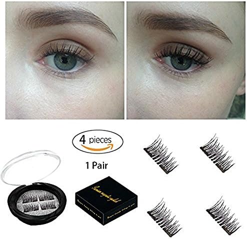 Longer Double Magnetic Eyelashes [No Glue] Premium Quality False Eyelashes Set for Natural Look,Long Style,dual magnet,1 pair (4 pcs) (6)