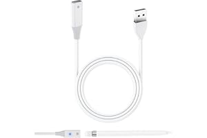 HUKNEQN Adaptateur de Câble USB pour Apple Pencil 1ère Génération, Adaptateur USB pour Apple Pencil 1, Connecteur de Charge pour iPencil, Prend Uniquement en Charge Le Chargement iPencil 1 Génération, 1M