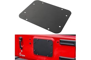 BESIDE_AUTO Wrangler JK JKU 2007–2018 Plaque de retrait de pneu de secours Noir