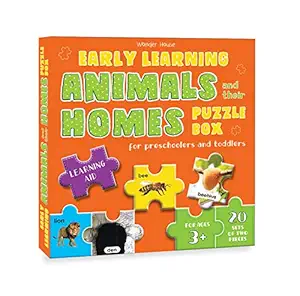 Early Learning Animals & Their Homes Puzzle Box for Preschoolers and Toddlers - Learning Aid & Educational Toy (Jigsaw Puzzle for Kids Age 3 and Above)