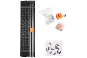 NAISFEI Papierschneider, A4 Papierschneider, Tragbare Papierschneidemaschine mit Schnittlinienführung, Schneidemaschine Papier Cutter für Hause und Büro.für Scrapbooking, Karton, Etikett.