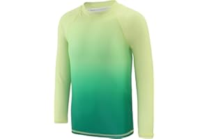 AISYEE Boys Swim Top Long Sleeve Kids One Piece Rash Guard Swimsuit Boys Rash Vest Age 5-14