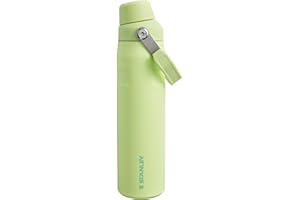 STANLEY Cantimplora Aerolight IceFlow Fast Flow 0.6L - Conserva el Frío 10 Horas - Botella Agua Acero Inoxidable - Apta Para Lavavajillas - Tapa Antifugas - Sin BPA - Aislamiento Aerolight - Citron