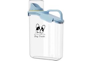 ZoeQide Boîte de rangement de nourriture pour chien - 2,8 l - Récipient de nourriture hermétique pour chien - Boîte de rangement étanche - Pour chien - Sans BPA - Plastique transparent - Bleu