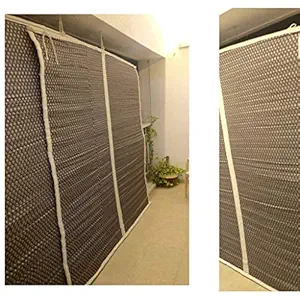 TCLPVC Economy 4/7ft Bamboo Chick Window Curtains/Protective Screens for Balcony/Windows/Outdoors/Door/Kitchen/Home/Office (48x84 Inches)