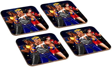 Streets Of Rage Adam Axel Blaze 4 Piece Wooden Coaster Set