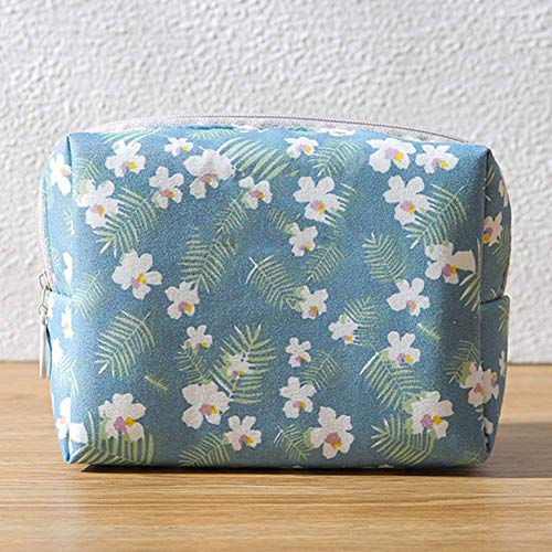 GETIT72 trucco cosmetici stoccaggio di perla in beauty case professionale make up trucco toeletta organizzatore portatile di scatola per viaggi organizer blue floral