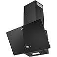CIARRA CAB6750 Angled Cooker Hood 60cm Chimney Vent Hood with LED Lights Ducted&Ductless Wall Mounted Kitchen Extractor Fan