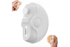 EAGERMINDS Cortaúñas eléctrico, 3 en 1, lima de uñas eléctrica con recortador de uñas y pulidor de uñas con luz, recargable por USB, cortador de uñas automático para bebés, niños y adultos (blanco)