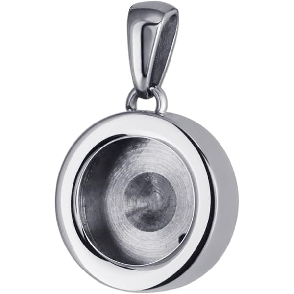 Pendentif Médaillon Argent 33mm - Pièce Interchangeable - Style Vintage