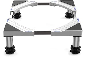 DEWEL Kylskåp Stativ för tvättmaskin Justerbar med 4 Fötter höjd 13-16CM, Inches Stativ för Universal Torktumlare Maximal bel