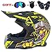 Produktbild WWtoukui Creative War Dog Motocross Helm, Fashion Four Seasons Locomotive Racing Kart ATV Off-Road Helmet DOT Certified Helmet, Gift (Set of 4),XL