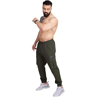 FUAARK Script Regular Fit Sports and Gym Mens Cargo Joggers