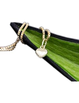 ASS 333 Gold ANHÄNGER HERZ,8mm Set mit Gold Double Venezianer Kette 1mm 42cm