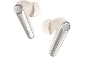 EarFun Air Pro 3 słuchawki douszne Bluetooth, 43 dB, aktywna redukcja szumów, HiFi Sound Qualcomm aptX Adaptive, 6 mikrofonów CVC 8.0, akumulator 45H, sterowanie aplikacją, owies biały