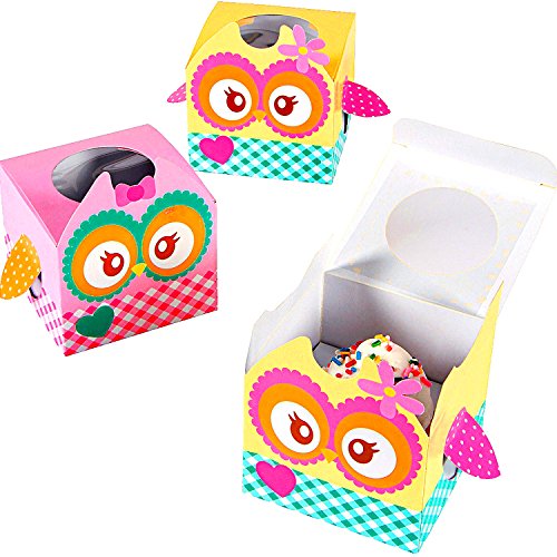 German Trendseller® - 6 x Eulen Geschenke Schachteln ┃ Süßigkeiten Boxen ┃ Ideal zum befüllen für die kleinen Gäste