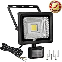 Foco con Sensor de Movimiento CLY LED con Sensor de Movimiento 20W Focos LED Exterior 1800LM Impermeable IP66, Lampara LED con Sensor de Exterior y Seguridad