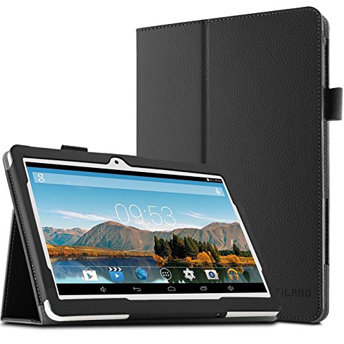 Artizlee 10 Zoll Tablet PC ATL-21 Hülle Case- Infiland Slim Fit Folio PU-lederne dünne Kunstleder Schutzhülle Cover Tasche für 10.1" Android Tablet-PC Inklusive Artizlee 10 Zoll (10.1") Tablet PC ATL-211024x600, WEW-1 10,1" Zoll Pad Tablet PC, 2016 Newest DHL Metal Tablet PC ( Überprüfen Sie bitte die Details der kompatibelen Tablet-Modell-Liste in Produktbeschreibung)(Schwarz)