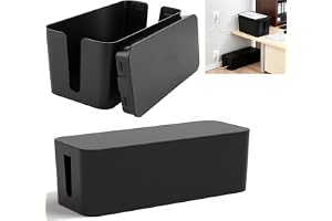 2 stycken kabelboxar, kabelhanteringslåda, kabelarrangör, kabelsamlare med sidoanslutningar, för att dölja grenuttag, kabelor