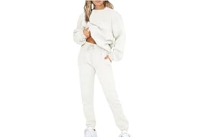 TYHONEYS Women Tracksuits Casual 2 Piece Sportwear Outfits Long Sleeve Loose Tops Skinny Round Neck Long Pants Sets Sweatshirts Suits Plus Size