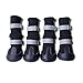 Produktbild UEETEK 4pcs Hund Stiefel Größe L für klein Hunde wasserdichte Haustier Haustier Schuhe Hund Pfotens