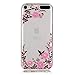 Produktbild CaseHome Silicone Gel TPU iPod Touch 5/6 Hülle Transparent Weiche Silikon Schutzhülle,Weicher Flexibel Klar Gel Silikon TPU Hülle Superdünn Stoßfest Tasche Telefon-Kasten Schutz Tasche Schutzhülle Durchsichtig Handyhülle Silikon Case Schale für Apple iPod Touch 5/6-Schmetterlings-rosa Blume